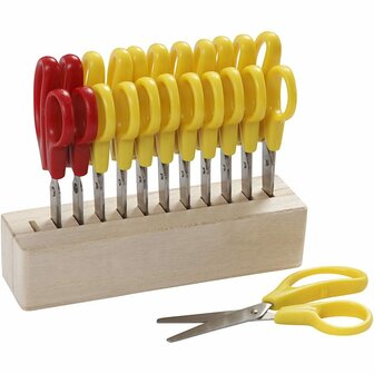 Kinderschaar - Veilig Scharen Voor Creatieve Knutselprojecten - Knutselschaar - DIY Schaar - Schoolbenodigdheden - Lengte 12,5 cm - Materiaal Rund Keizerin Boom - Set van 12 Stuks