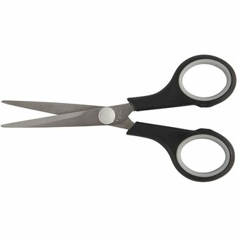Kinderschaar - Zwarte Schaar Voor Kinderen - Veiligheidsschaar - Knutsel Gereedschap - Papier Schaar - Kinder Tekenbenodigdheden - 14cm - 1 Stuk