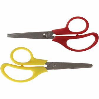 Kinderscharen Set - Veilig Ronde Knutsel Scharen - 12 Stuks in Diverse Kleuren - Ideaal voor School, Knutselen &amp; Creatieve Activiteiten - 12,5 cm Lang
