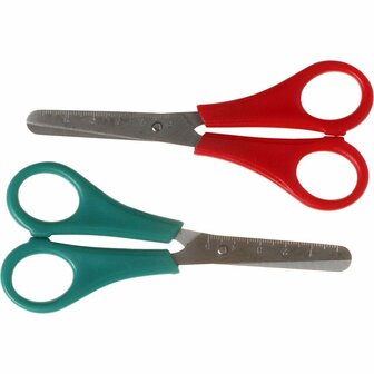Kinderscharen - Veiligheidsscharen Voor Kinderen - Perfect Voor Knutselen, School &amp; DIY Projecten - Ergonomisch Ontwerp - Geschikt Voor Papier Knippen - Handvat Voor Extra Grip - Lengte 13 cm - Set va