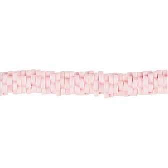 Klei kralen, lichtrood, d 5-6 mm, gatgrootte 2 mm, 145 stuk