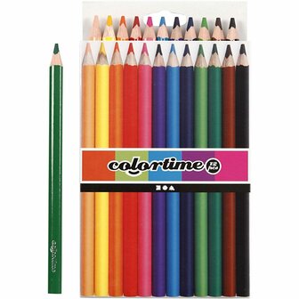 Kleurpotloden - Diverse Kleuren Potloden - JUMBO Formaat - Creatieve Hobby Potloden - DIY Potloden Voor Tekenen - Grote Kleurpotloden - Hobby Kleurmateriaal - L: 17,45cm - Vulling 5mm - Set Van 12 Stu