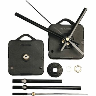 Klokonderdelen En Uurwerken - Klok Wijzers - DIY - Zelf Een Klok Maken - Zwart - Max. afstand 10 mm - 1 set