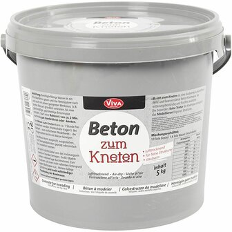 Kneedbeton - Grijs Beton - Grote Verpakking - DIY Decoratie Beton - Creatief Beton Voor Hobbyprojecten - Gewicht 5000gr - 1 Stuk