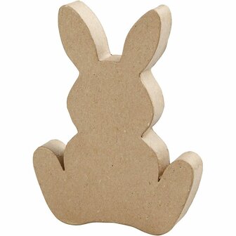 Konijn Hout - H: 18 cm - Diepte 2,5 cm - 1 Stuk - DIY Knutselen - Voor Creatieve Projecten