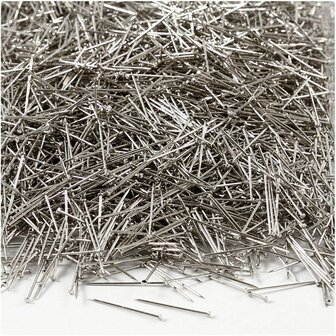 Kopspelden - Zilveren DIY Kopspelden - Luxe Stevige Spelden Voor Hobby &amp; Kleding - Perfect Voor Decoratie &amp; Naaiwerk - Duurzaam &amp; Hoogwaardige Kwaliteit - L 18 mm - Dikte 0,6 mm - Gewicht 500 g