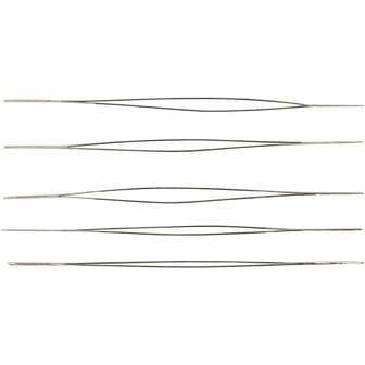 Kralenrijgnaald - Dunne Naald Voor Kralen - DIY Sieraden Benodigdheden - Fijne Rijgnaald Voor Knutselen - Lengte 6cm - Dikte 0,3mm - Set van 5 Stuks