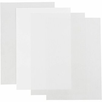 Krimpfolie Transparant Glans - DIY Kunststof Krimpvellen - Ideaal voor Kinderen &amp; Hobbyisten - Geschikt voor Stiften &amp; Kleurpotloden - 20x30 cm - Set van 4 Vellen