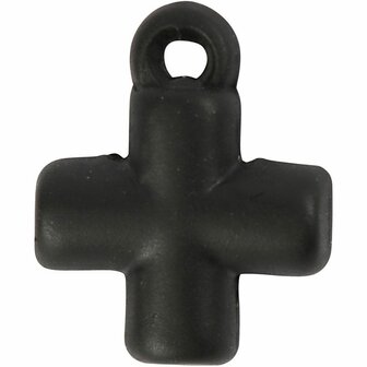 Kruis, zwart, afm 10x10 mm, gatgrootte 1,5 mm, 4 stuk