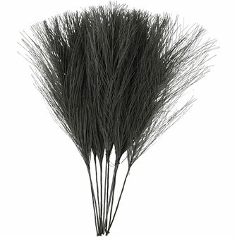 Kunstveren - Zwarte Polyester Veren - DIY Decoratie Veren Set - Knutselmateriaal - Hobby Veren - Creatieve Projecten - Lengte 15x8 cm - Set van 10 stuks