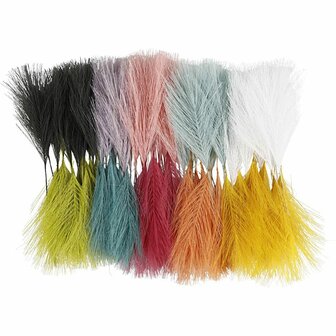 Kunstveren - Multicolor Polyester Veren - DIY Decoratie Veren Set - Knutselmateriaal - Hobby Veren - Creatieve Projecten - Lengte 15x8 cm - Set van 10 stuks