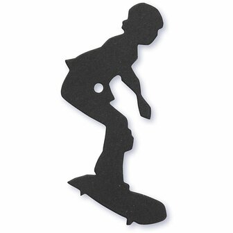 Skater Silhouetten - Happy Moments Skater Decoratie - DIY Zwarte Silhouetten - Kartonnen Skater Figuren - Creatieve Stickers voor Decoratie - 56x67 mm - 10 Stuks
