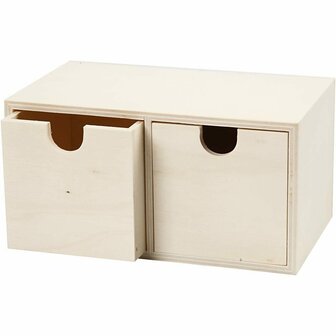 Ladenkast - Mini Houten Organizer - Opbergkastje Voor Knutselspullen, Sieraden &amp; DIY - Afmetingen 9,2x17,7cm - Compact &amp; Handig Voor Creatieve Werkplekken