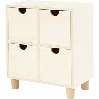 Ladenkast - Decoratieve Kast - DIY Opbergkast - Hobby Ladenkast - Organisatie Decoratie - Kleine Kast - Creatieve Decoratiekast - Afmetingen H: 23cm, D: 11,5cm, B: 20cm - 1 Stuk