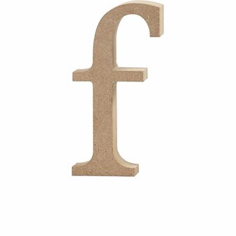 Letter, f, H: 13 cm, dikte 2 cm, 1 stuk