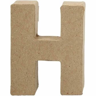 Letter, H, H: 10 cm, B: 7,6 cm, dikte 1,7 cm, 1 stuk