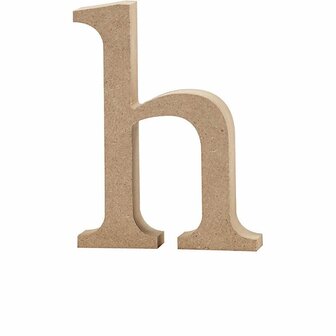 Papier-M&acirc;ch&eacute; Letter H - Grote Kartonnen Alfabet Letter - DIY Handgemaakte 3D Letter voor Interieurdecoratie, Decoupage &amp; Creatieve Kunst - 13 cm Hoog - 2 cm Dikte