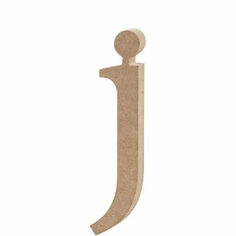 Letter, j, H: 15,5 cm, dikte 2 cm, 1 stuk