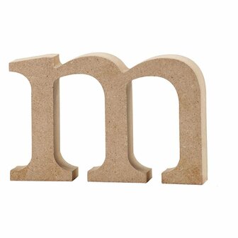 Letter, m, H: 8 cm, dikte 2 cm, 1 stuk