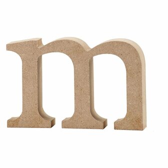 Letter, m, H: 8 cm, dikte 2 cm, 1 stuk