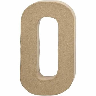 LETTER PAPIER-MACH&Eacute; O  Handgemaakte Papier-mach&eacute; Letter  DIY Decoratie Letter  Voor Het Beschilderen En Versieren  20,5 cm  1 stuk