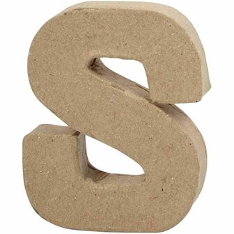 Letter, S, H: 10 cm, B: 8 cm, dikte 1,7 cm, 1 stuk