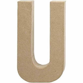 Letter, U, H: 20,5 cm, B: 11,5 cm, dikte 2,5 cm, 1 stuk