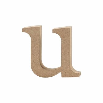 Letter, u, H: 8,5 cm, dikte 2 cm, 1 stuk