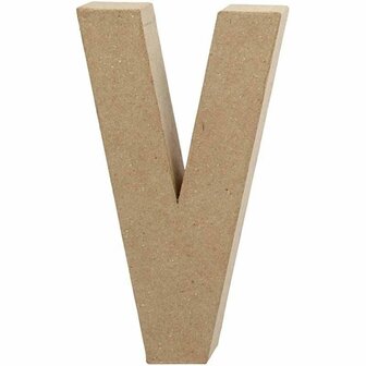 Letter, V, H: 20,5 cm, B: 11,5 cm, dikte 2,5 cm, 1 stuk