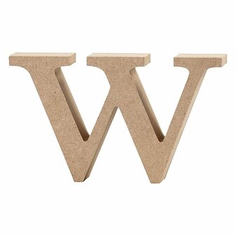 Letter, w, H: 8 cm, dikte 2 cm, 1 stuk