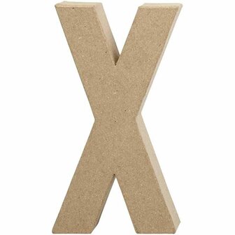 Grote Letter - Creatieve Decoratie - Houten Letters - DIY Letters - Houten Figuren - Figuurletters - Houten Decoratie - X - 20,2x10,5 cm - Dikte 2,5 cm - 1 Stuk