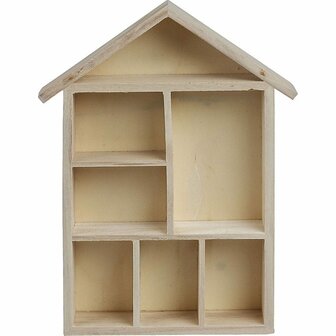 Letterbak - Houten Letterbak - DIY Hobby Bak - Creatieve Decoratieve Bak - Opberg Letterbak Voor Hobby - Afmetingen 30x21x3,5cm - 1 Stuk