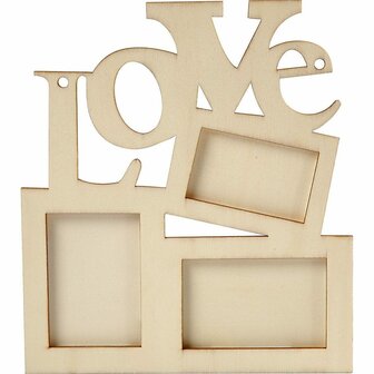 Houten Lijsten - Fotolijsten - Houten Decoratie - DIY Lijsten - Creatieve Decoratie - Fotolijsten Zonder Glas - Triplex - 19,7x16 cm - 10 Stuks