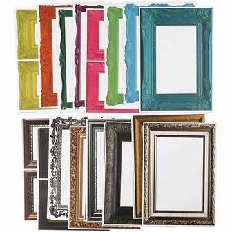 Lijsten - Kartonnen Lijsten - DIY Creatieve Lijsten - Metallic Kleuren - Sterke Kleuren - Karton - Hobbymateriaal - 26,2x18,5 cm - 64 Vellen