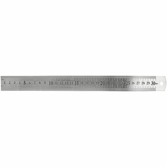 Liniaal 30 cm - Kunststof Meetlat - DIY Precisie Liniaal - Transparante Liniaal - Hobby Liniaal - Kantoorliniaal - Lange Meetlat - L 30 cm - 1 Stuk