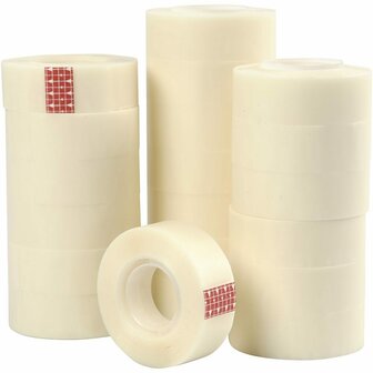 Transparante Magic Tape - Onzichtbaar Hobby Plakband - DIY Creatief Kantoor Tape - Hoogwaardige Tape Voor Diverse Projecten - 19 mm x 20x33 m - 1 doos