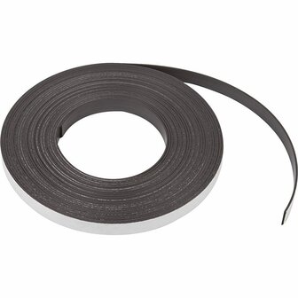 Magneetstrip - Zelfklevende Magneet - DIY Magneten - Magneetstrip Voor Foto&rsquo;s - Flexibele Magneet - Hobby Magneetstrip - Sterke Magneet - B 12,5 mm - Dikte 1,5 mm - 1 m