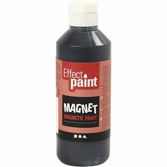 Magneetverf - Zwart - - 250 ml - Magnetische Verf voor Muren - Cre&euml;er Magnetische Oppervlakken - Droogtijd 24 Uur Tussen Lagen - Bedekking 1-2 m&sup2;