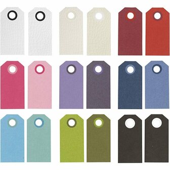 Labels - Manilla - 6x3 cm - 250 gr - 30 Dozen - Diverse Kleuren - Papieren Etiketten voor Kleur en Organisatie