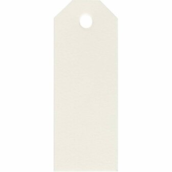 Manilla Labels Off-White - Kartonnen Labels - Cadeaulabels - Organiseer &amp; Decoreer - Handgeschreven Labels - DIY Geschenk Tags - Decoratieve Labels - 3x8 cm - 220 gr - 20 Stuks