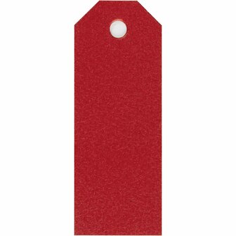 Manilla Labels Rood - Kartonnen Labels - Cadeaulabels - Organiseer &amp; Decoreer - Prijskaartjes - Kaartlabels - Knutselkaartjes - 3x8 cm - 220 gr - 20 Stuks