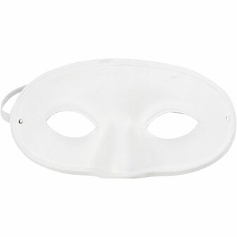 Masker, wit, H: 9,5 cm, B: 18,5 cm, 10 stuk