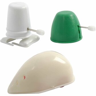 Mechanieken voor Figuren - Opwindbare Mechanische Onderdelen - DIY Knutselen, Speelgoed &amp; Hobby Projecten - Set van 3 Verschillende Bewegingsmechanieken