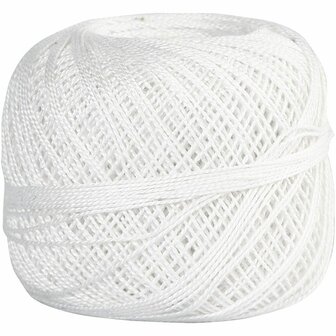 Katoengaren Wit - Mercerised - DIY Haken/Breien - 20 Gr - Zacht Katoen Garen - Voor Creatieve Projecten
