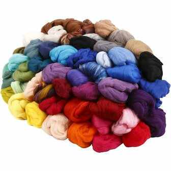 Merino Wol - Wol Assortiment - Merino Kwaliteitswol - DIY Vilt- en Spinprojecten - Wol uit Zuid-Afrika en Australi&euml; - Creatieve Wol - 28 Micron - 40x10 Gr