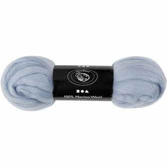 Merino wol, ice blue, dikte 21 my, 100 gr/ 1 doos