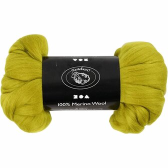 Merino wol - 21 micron - Lemon - Vilten - Spinnen - Zachte wol - Australische wol - 100 gr - Zacht - Geschikt voor vilten en spinnen