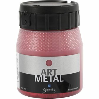 Metallic Verf - Acrylverf Metallic Lava Rood - Metaalverf - Lava Roodkleurige Metallic Hobbyverf - Glansverf - Shimmerverf - Art Metal - 250ml