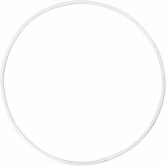 Ringen - Metalen Draadringen - DIY Bloemenkrans Ringen - Wit - Diameter: 10 cm - Dikte: 2 mm - 10 Stuks
