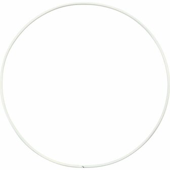 Ringen - Metalen Draadringen - DIY Decoratie Object - Hobby Bloemenkrans Ringen - Diameter 15cm - Dikte 2mm - Kleur Wit - Set Van 10 Stuks